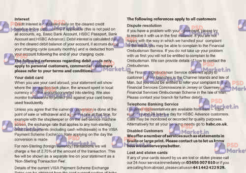 HSBC Bank Statement Template 4 HSBC Bank Statement Template - PSDMarket.in