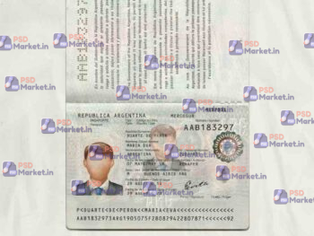 Argentina Passport Template - PSDMarket.in