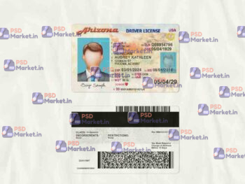 Arizona Drivers License (scan) v2 - PSDMarket.in