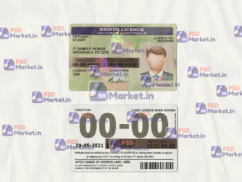 Australian Victoria Australia DL Template (scan) - PSDMarket.in