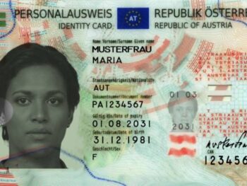 Austria ID Card (Front & Back )PSD Template V2 - front - PSDMarket.in