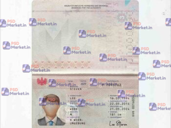 Austria Passport Template - PSDMarket.in