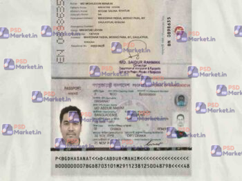 Bangladesh Passport Template (new) - PSDMarket.in