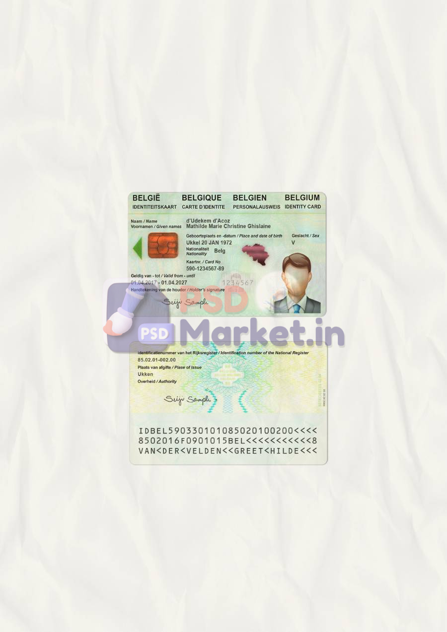 Belgium Driving Licence Template (scan) 1 Belgium Driving Licence Template (scan)