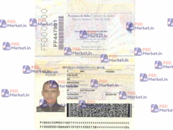 Brasil Passport Template - PSDMarket.in