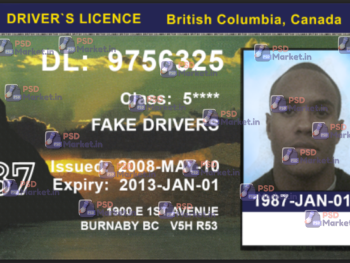 Canada British Columbia Driving Licence