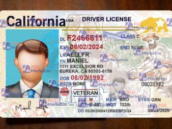 California Driver License Template(V2) - PSDMarket.in