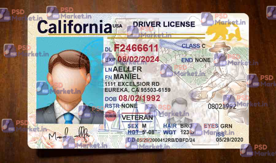California Driver License Template(V2) 1 California Driver License Template(V2) - PSDMarket.in