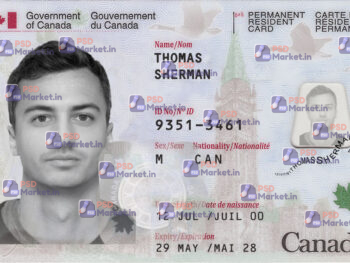 Canada ID Card Template(PRC) - PSDMarket.in