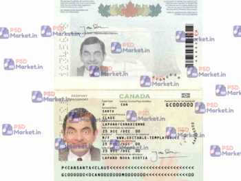 Canada Passport Template (V1) - PSDMarket.in