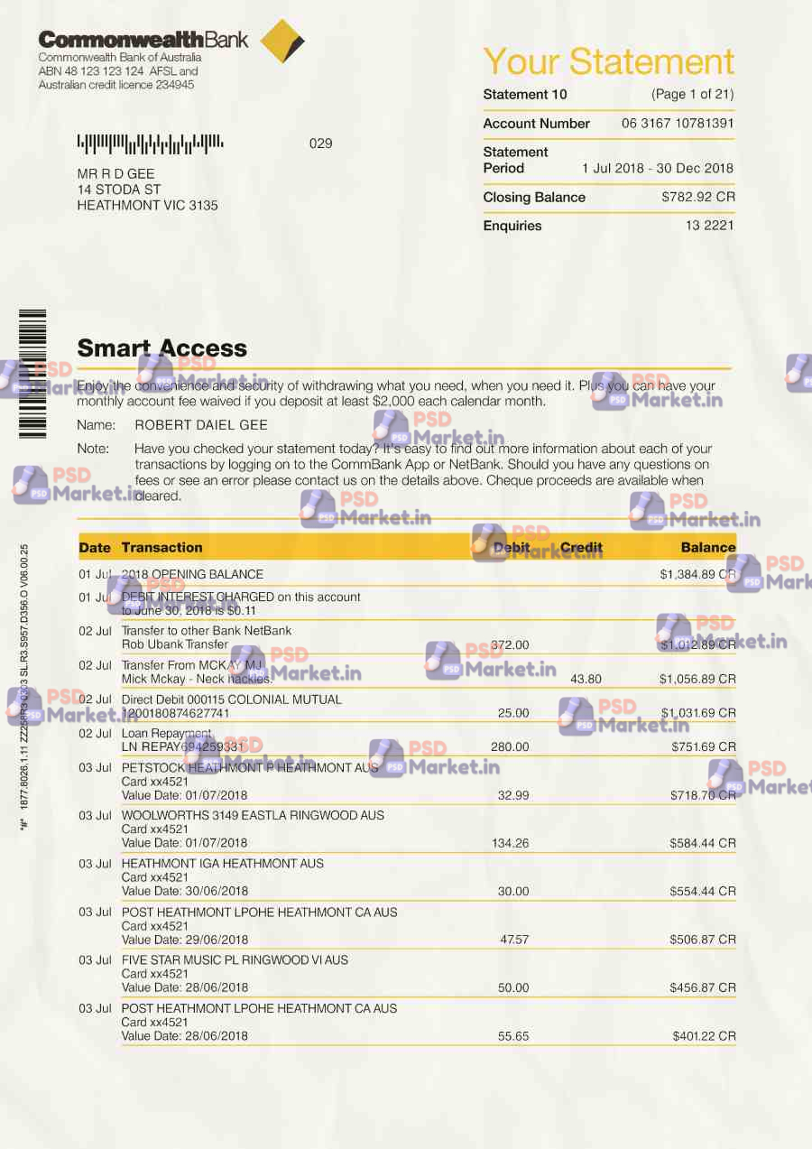 Common Statement Template 1 Common Statement Template - PSDMarke.in