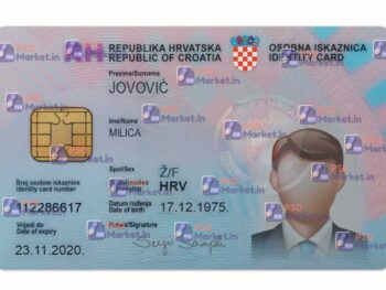 Croatia ID Card (Front & Back)Template