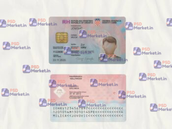 Croatia ID Card Template(scan) - PSDMarket.in