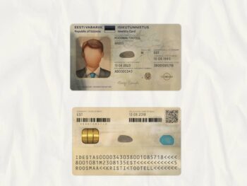Estonia ID Card Template (scan)V2 - PSDMarket.in