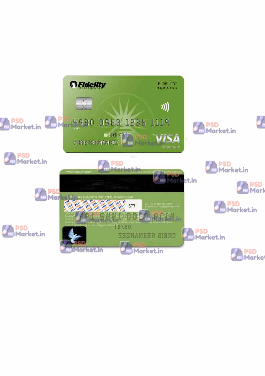 Fidelity Visa Card Template 1 Fidelity Visa Card Template - PSDMarket.in