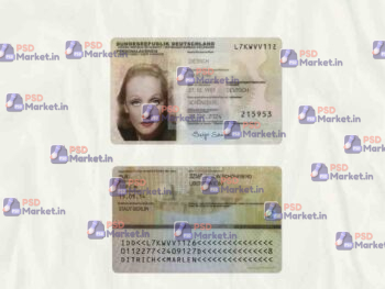 Germany ID Card  Template (scan V2)