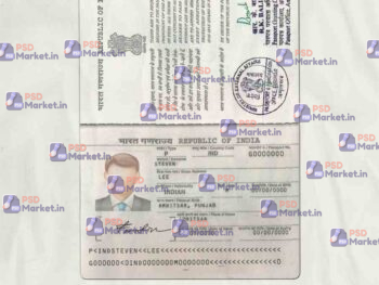 India Passport Template - PSDMarket.in