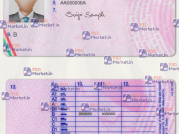 Italy Driving Licence Template (scan)