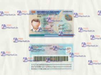 Italy ID Card Template (scan) - PSDMarket.in