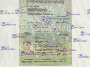 Italy Passport Template - PSDMarket.in