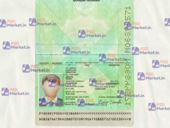 Kazakhstan Passport Template - PSDMarket.in