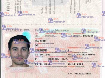 Mexico Passport Template - PSDMarket.in