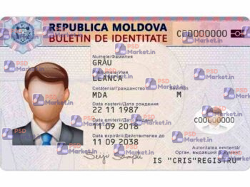 Moldova ID Card (Front & Back) Template
