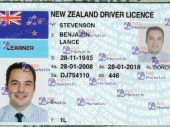 New Zealand Driving Licence Template