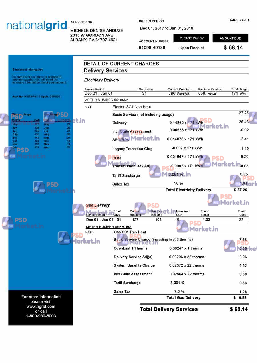 National grid Template 1 National grid Template - PSDMarket.in