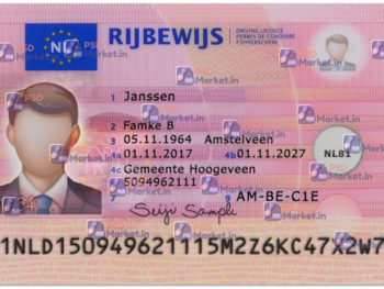Netherlands Driving Licence Template V2