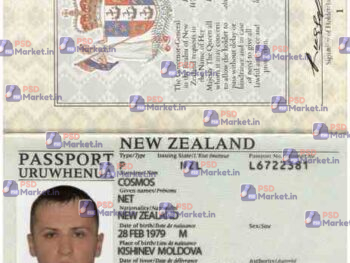 New Zealand Passport Template - PSDMarket.in