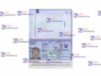 Slovakia Passport Template - PSDMarket.in