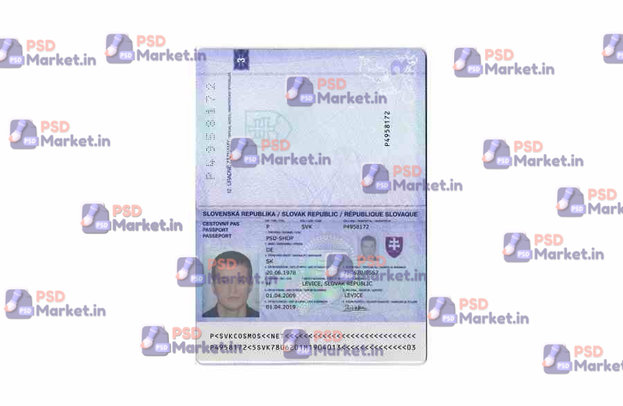 Slovakia Passport Template 1 Slovakia Passport Template - PSDMarket.in
