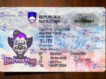 Slovenia ID Card (Front & Back) Template - PSDMarket.in