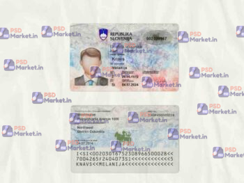 Slovenia ID Card Template (scan) - PSDMarket.in