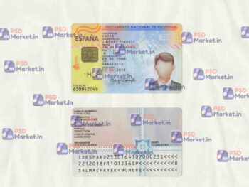 Spain ID Card Template (scan) v2 - PSDMarket.in