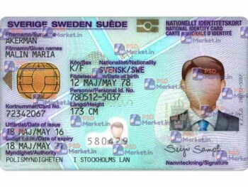 Sweden ID Card (Front & Back) Template
