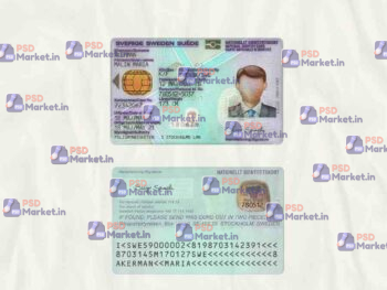 Sweden ID Card Template (scan) - PSDMarket.in