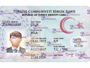 Turkey ID Card (Front & Back) Template