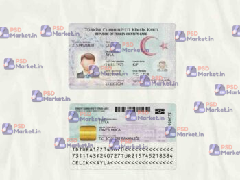 Turkey ID Card Template (scan) - PSDMarket.in