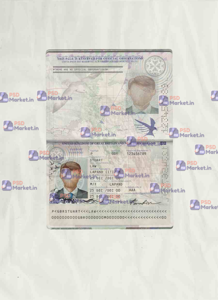 UK Passport New Update Template 1 UK Passport New Update Template - PSDMarket.in