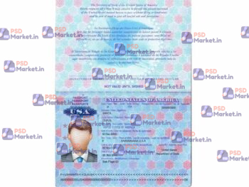 USA Passport Template (V1) - PSDMarket.in