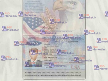 USA Passport Template (V2) - PSDMarket.in
