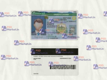 Vermont Driver License Template (scan) - PSDMarket.in
