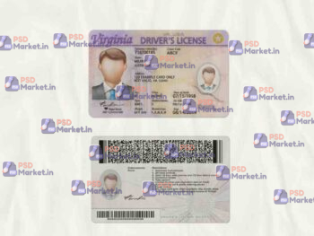 Virginia Driver License Template (scan) - PSDMarket.in