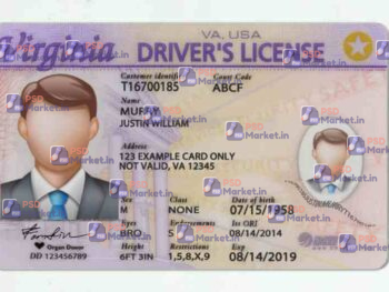 Virginia Driver License(Front & Back) Template - PSDMarket.in