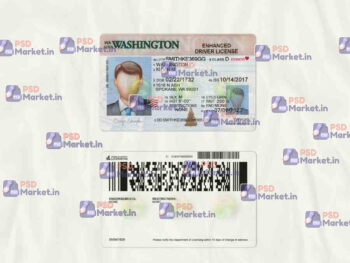 Washington Driver License Template (scan) - PSDMarket.in