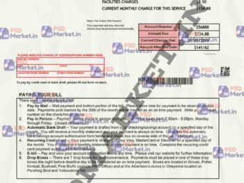 Wyoming Electricity Bill Template - PSDMarket.in