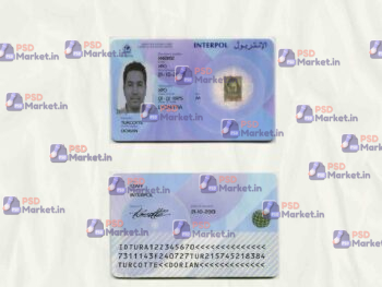 XPO INTERPOL ID Card Template (scan) - PSDMarket.in