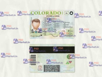 Colorado Drivers License Template (scan) - PSDMarket.in